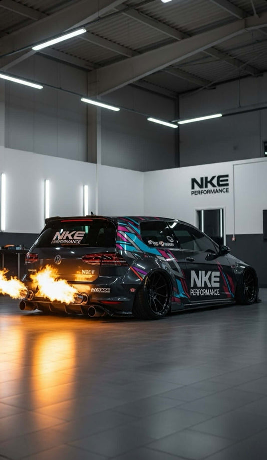Volkswagen VW Golf Dual Flamer Kit - Performance Exhaust Flames | NKE Performance UK