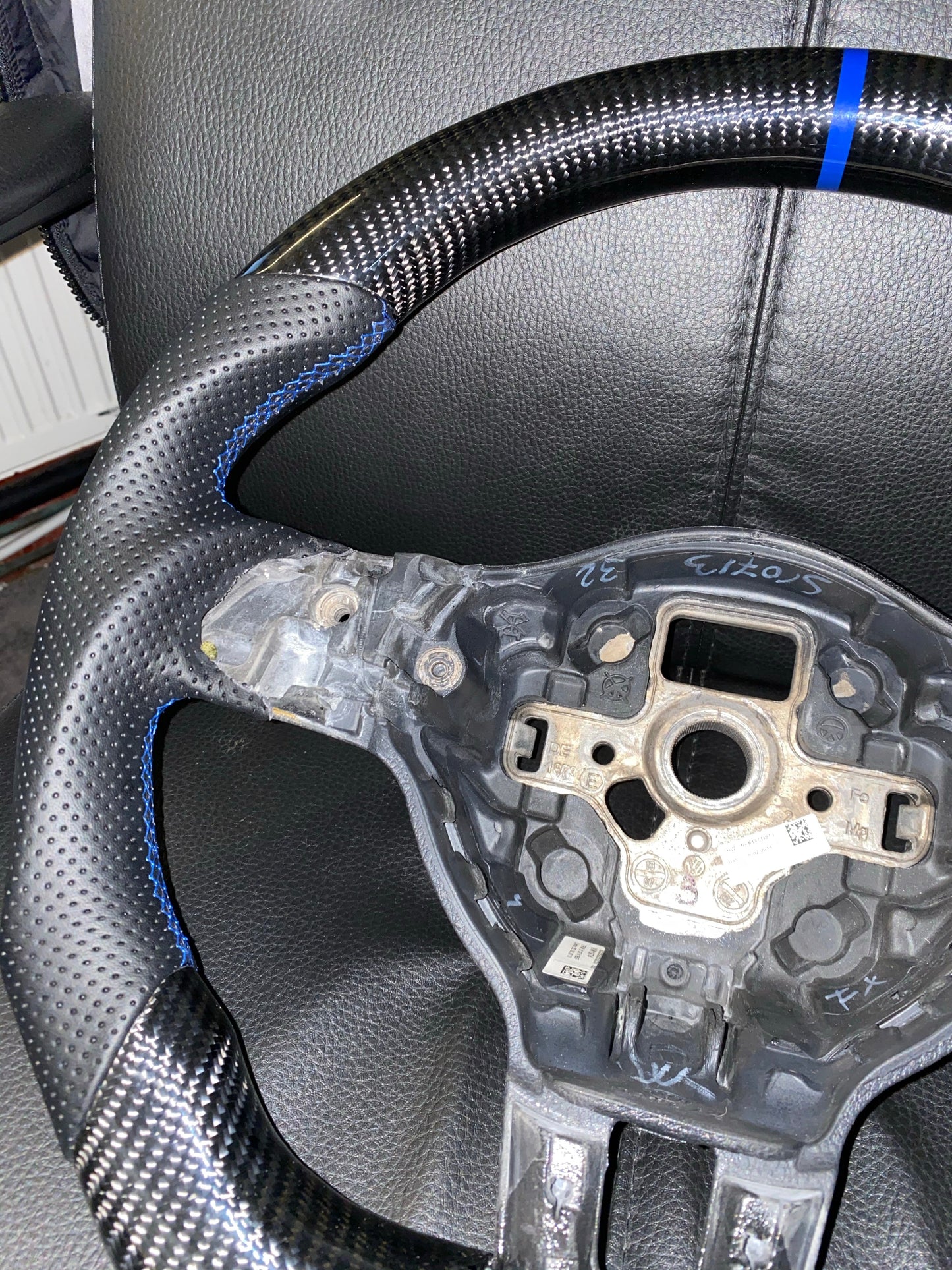 Volkswagen Polo MK5 6R GTI / R-line Carbon Fibre Steering Wheel (CUSTOM / 2009 - 2014 Models)