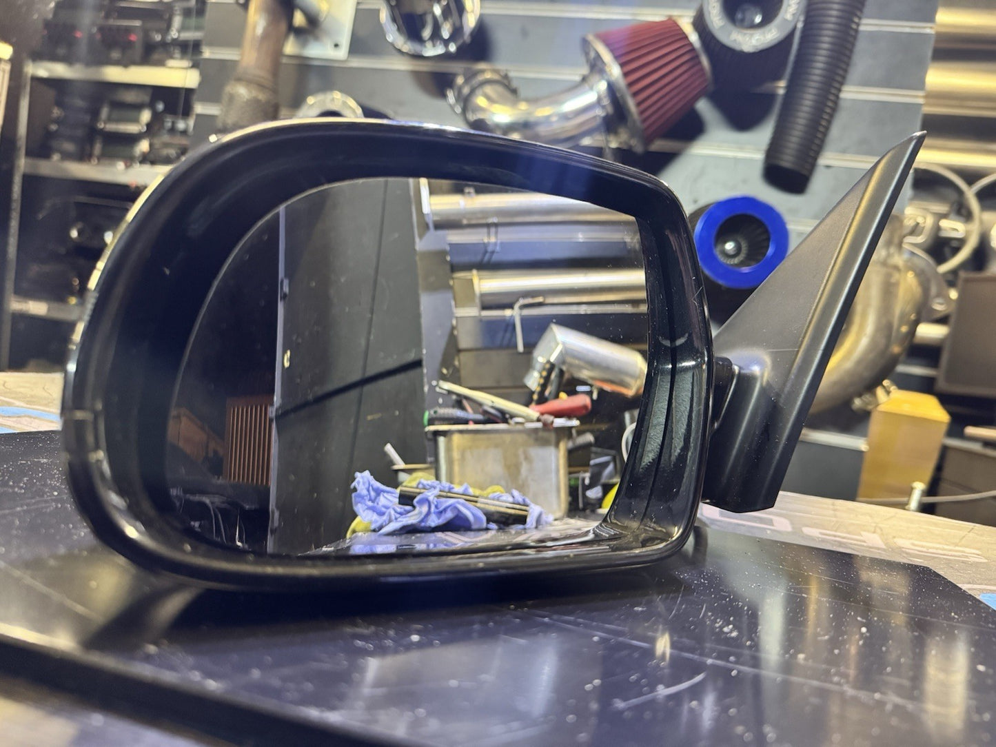 2012 AUDI A5 2.0 TDI S-LINE CONVERTIBLE PASSENGER WING MIRROR NEARSIDE BLACK