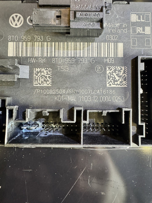 AUDI A5 S5 8F CONVERTIBLE CAB 2008-16 DRIVER DOOR CONTROL MODULE ECU 8T0959793G