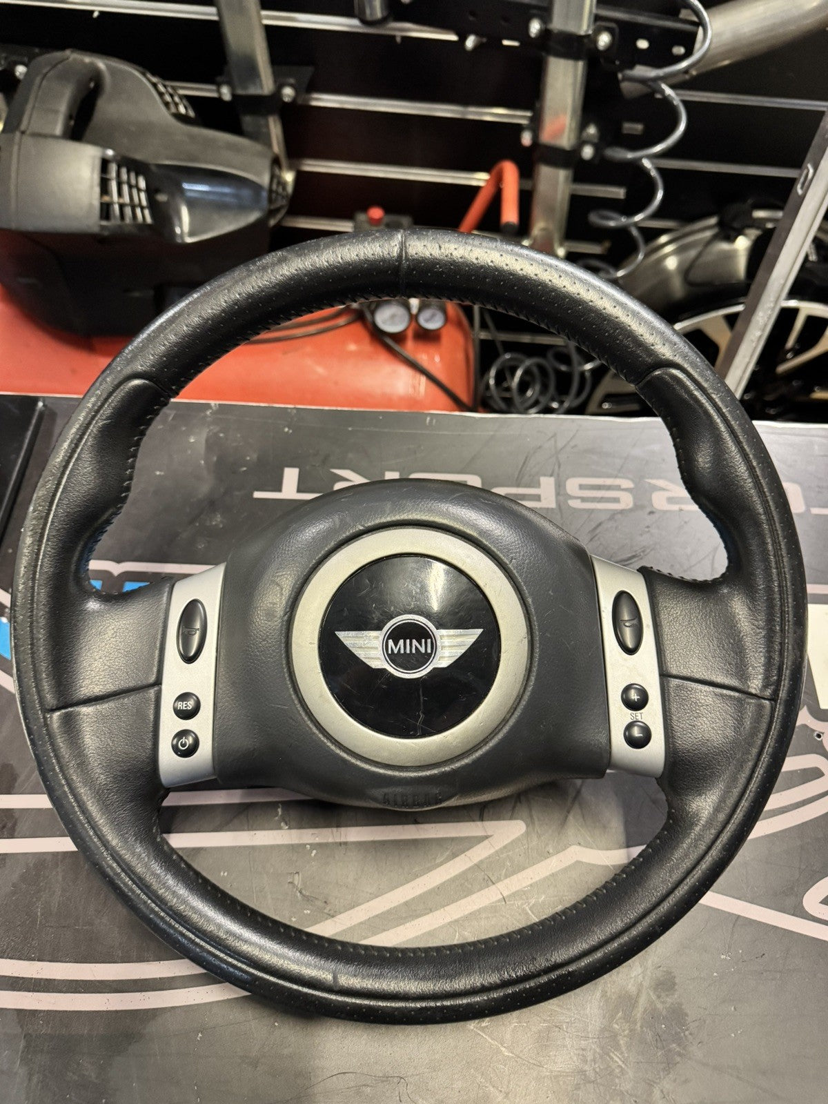 Mini R50 R53 Steering Wheel Multifunction Perforated Leather Cooper S Sport R52