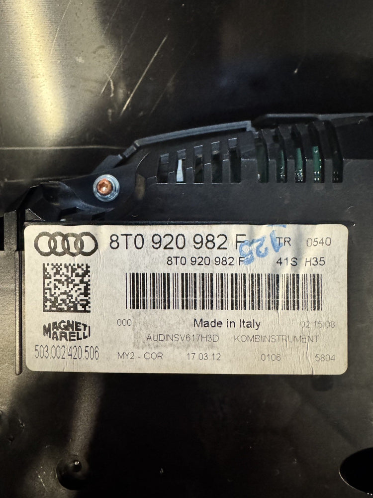 2012 Audi A5 Convertible 2.0 TDI S-Line Speedo Clocks Cluster 8T0920982F
