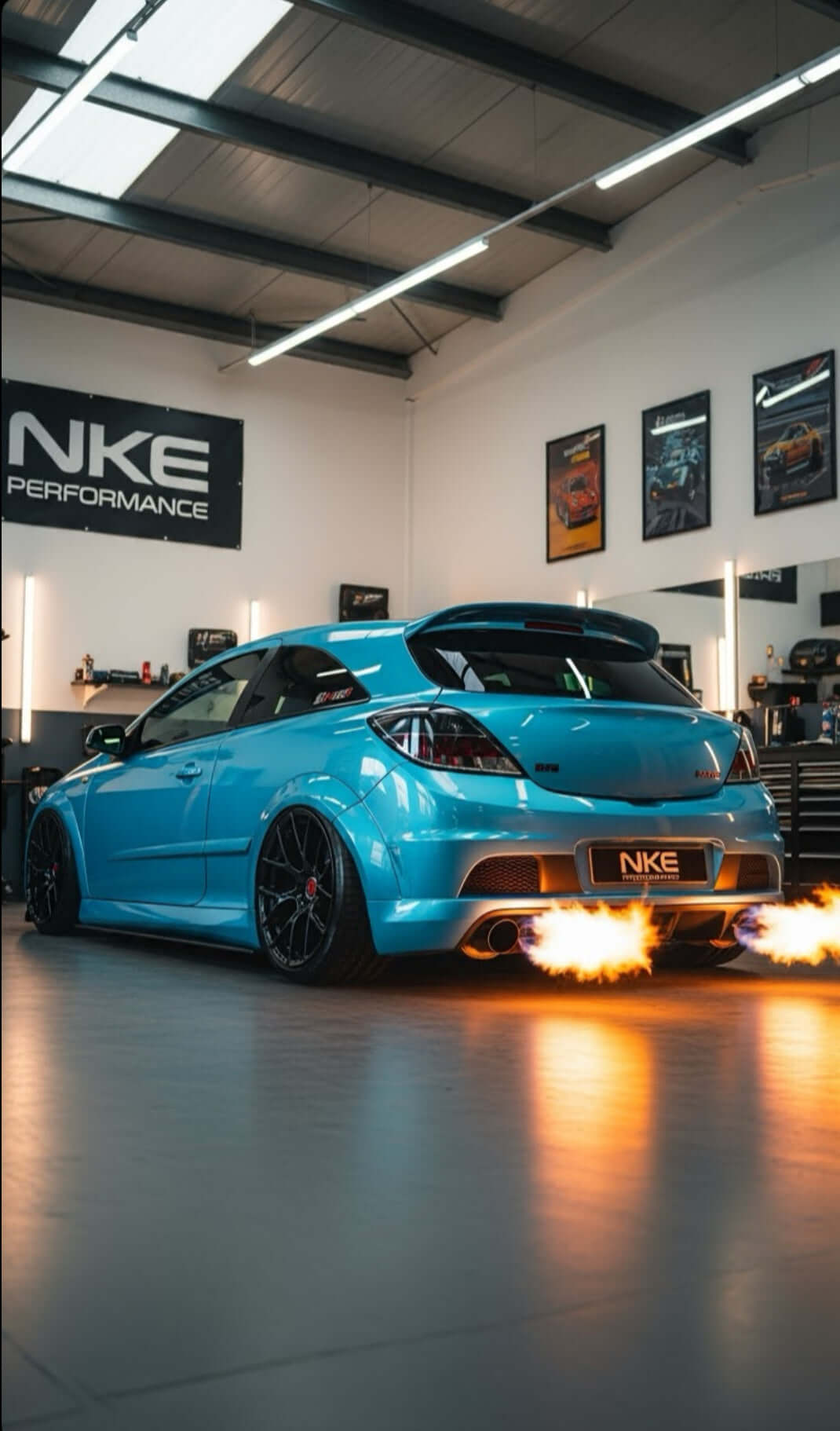 Vauxhall Opel Astra VXR Single Flamer Kit - Performance Exhaust Flames | NKE Performance UK