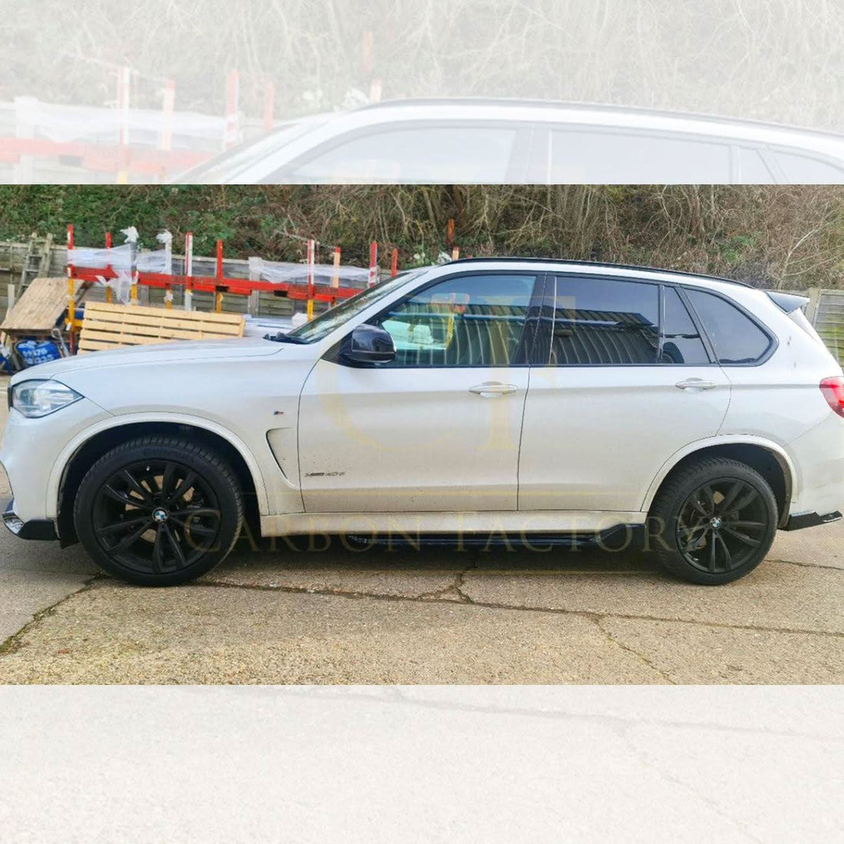 Carbon Factory Style Gloss Black Side Skirts for BMW F15 X5 13-18