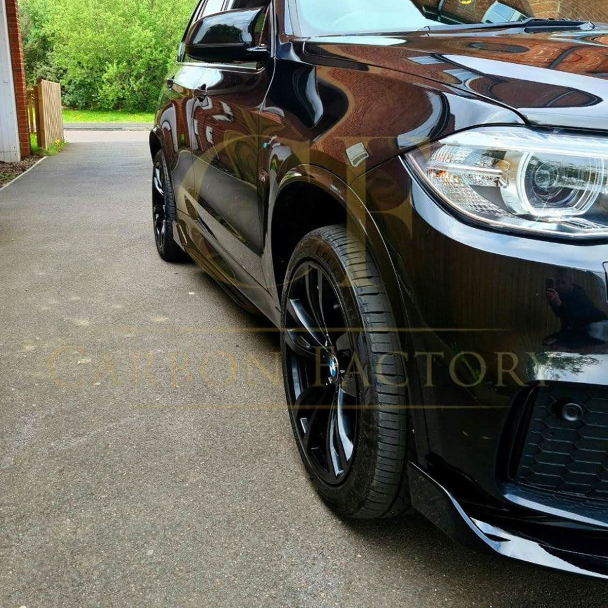 Carbon Factory Style Gloss Black Side Skirts for BMW F15 X5 13-18