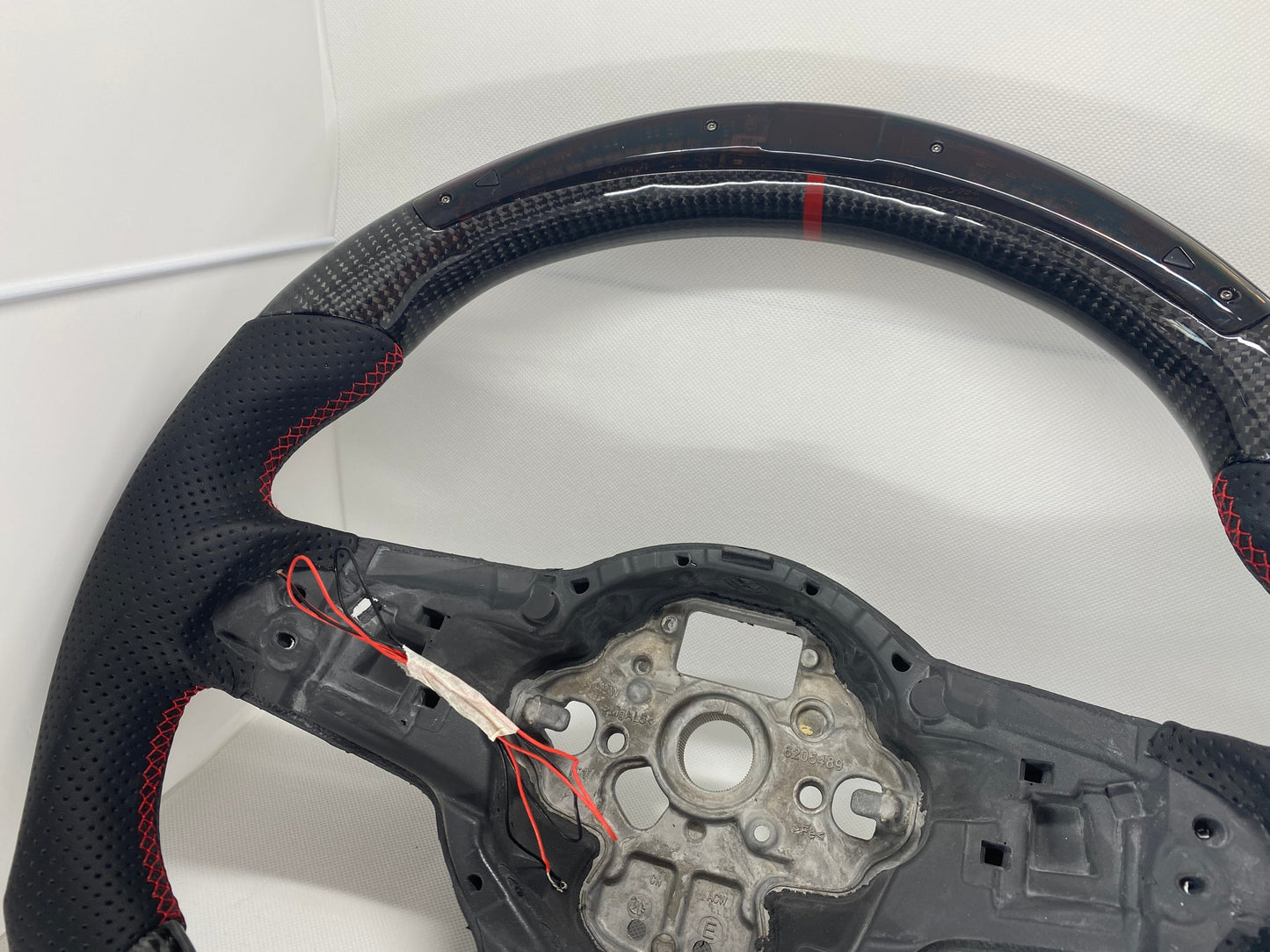 Volkswagen Polo 6C GTI / GT / R Line LED Display Carbon Fibre Steering Wheel (LED CUSTOM / 2014 - 2017 Models)