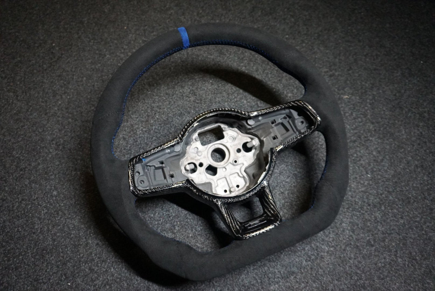 Volkswagen Polo MK6 AW1 Bespoke Custom Alcantara / Leather Steering Wheel (CUSTOM / GTI / R Line / GT 2018 - 2021 Models)