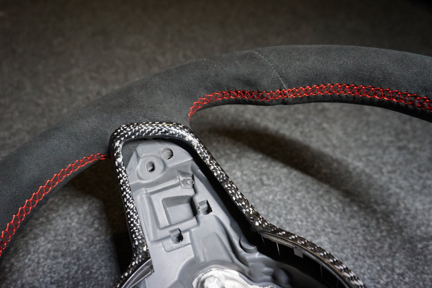 Volkswagen Polo MK6 AW1 Bespoke Custom Alcantara / Leather Steering Wheel (CUSTOM / GTI / R Line / GT 2018 - 2021 Models)