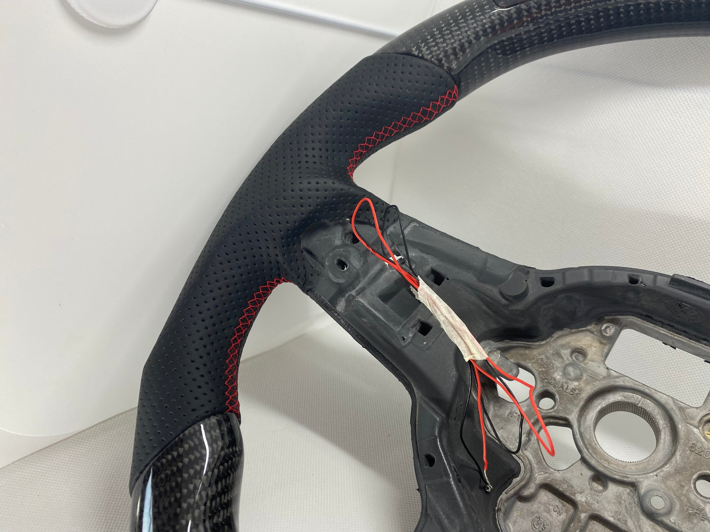 Volkswagen Polo 6C GTI / GT / R Line LED Display Carbon Fibre Steering Wheel (LED CUSTOM / 2014 - 2017 Models)