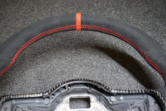 Volkswagen Polo MK6 AW1 Bespoke Custom Alcantara / Leather Steering Wheel (CUSTOM / GTI / R Line / GT 2018 - 2021 Models)