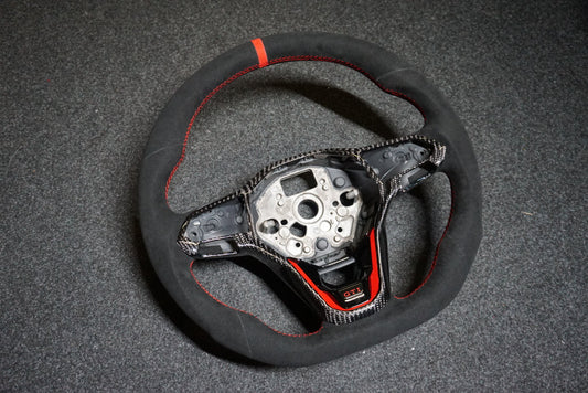 Volkswagen Golf MK8 Bespoke Custom Alcantara / Leather Steering Wheel (CUSTOM /  GTI / GTD / R-Line / R 2020+ Models)