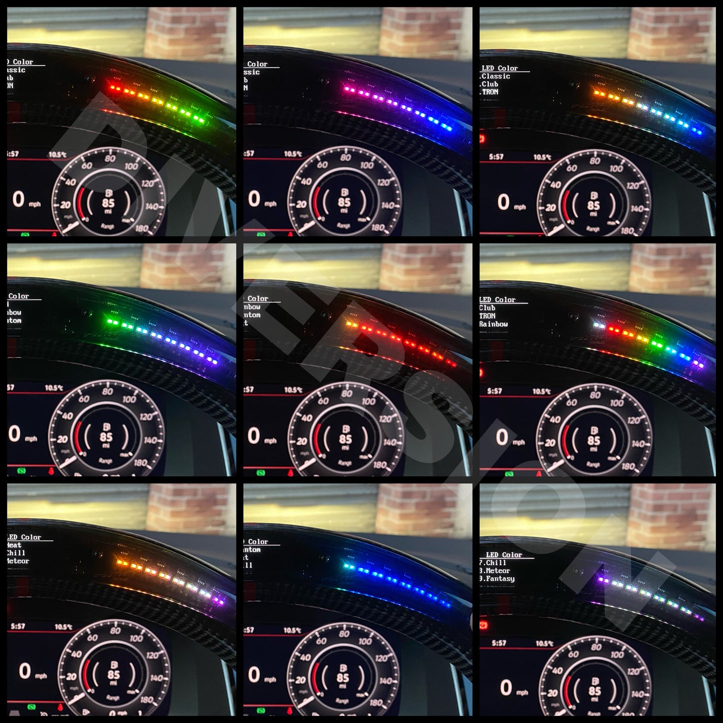 Volkswagen Polo 6C GTI / GT / R Line LED Display Carbon Fibre Steering Wheel (LED CUSTOM / 2014 - 2017 Models)