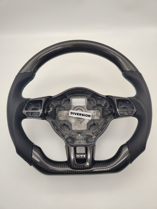Volkswagen Golf MK6 GTI / R Carbon Fibre Steering Wheel (CUSTOM / 2009 - 2013 Models)